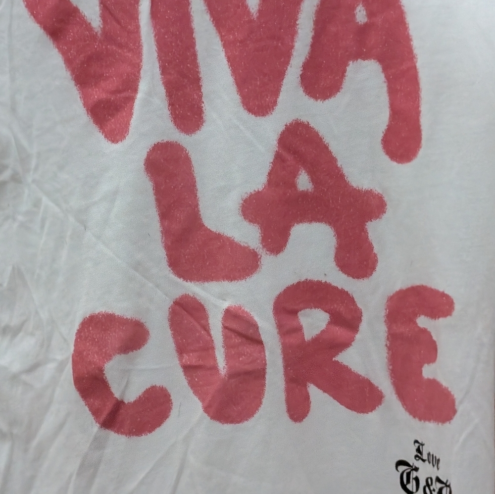 Juicy Couture White Top with Pink Tag, Limited Edition...Viva La Cure - Picture 3 of 3